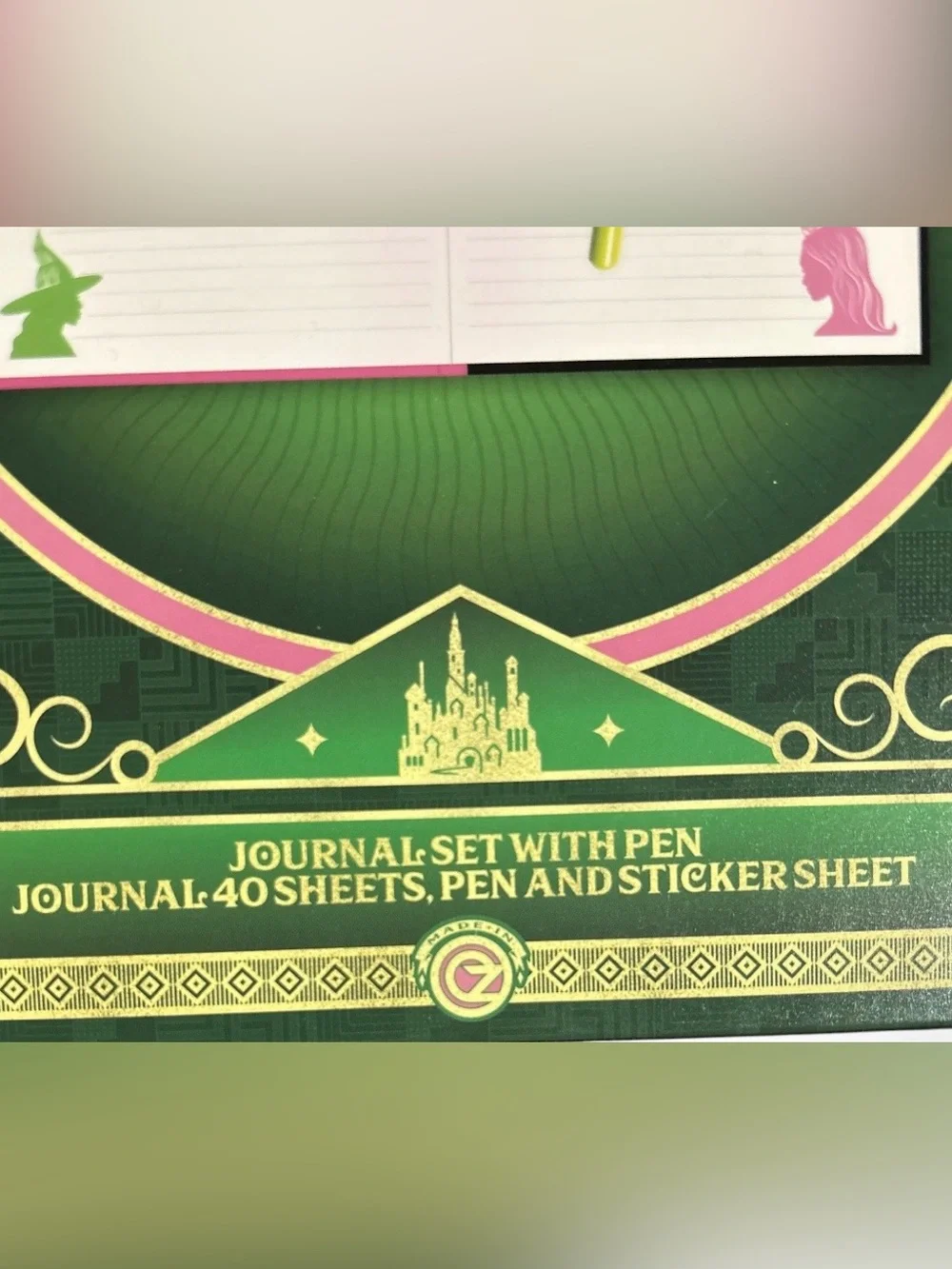 Wicked Green Journal Set with Pen and Sticker Sheet